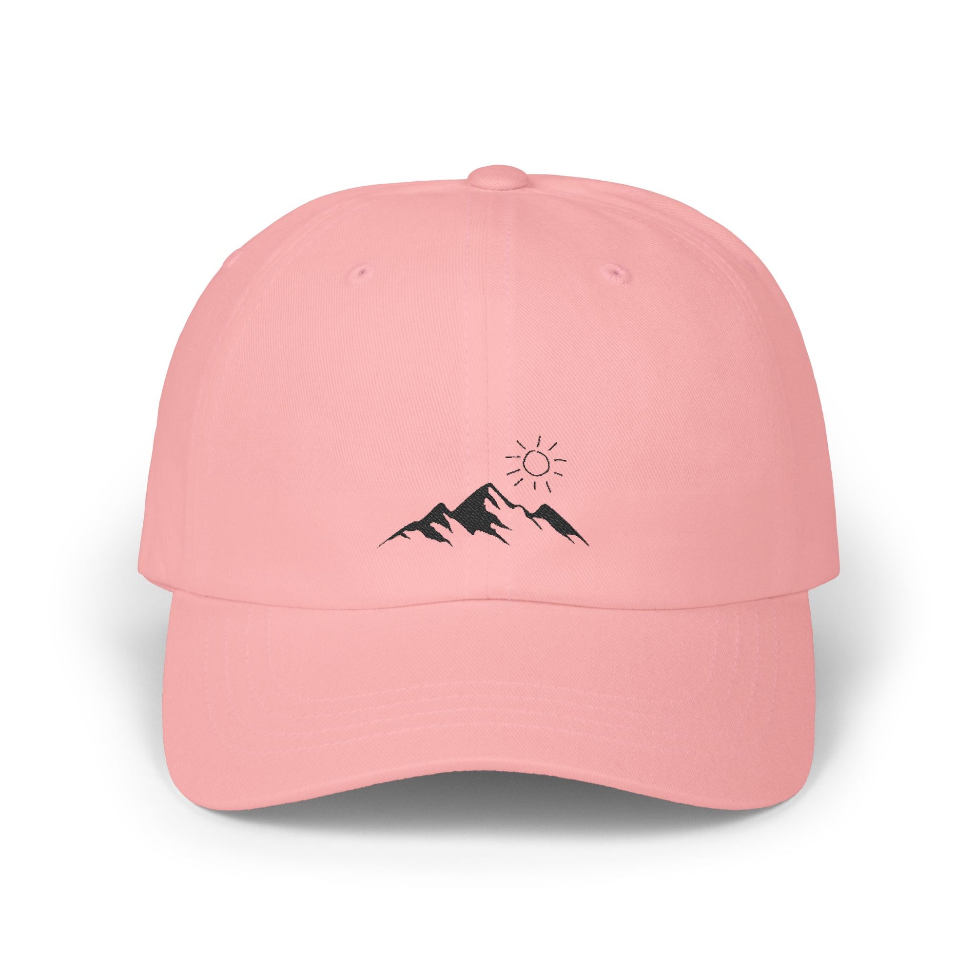 Embroidered mountains cap