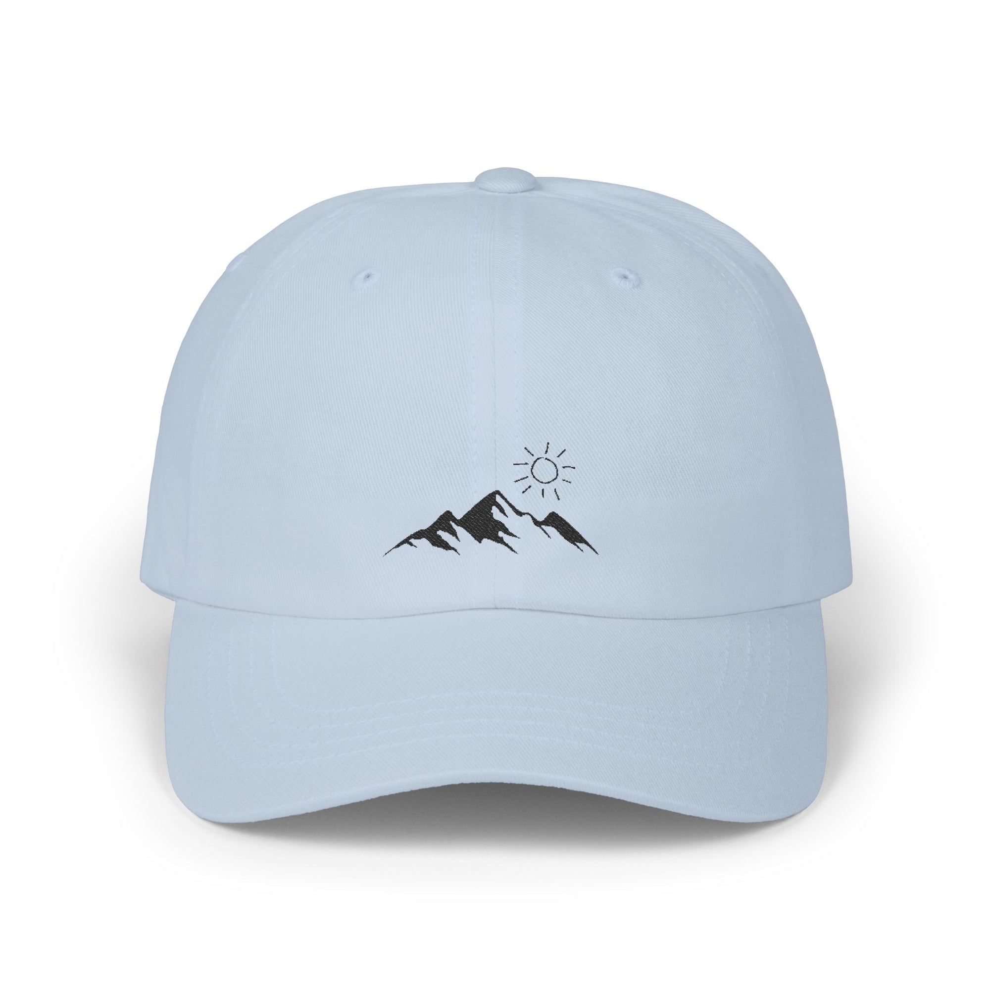 Embroidered mountains cap