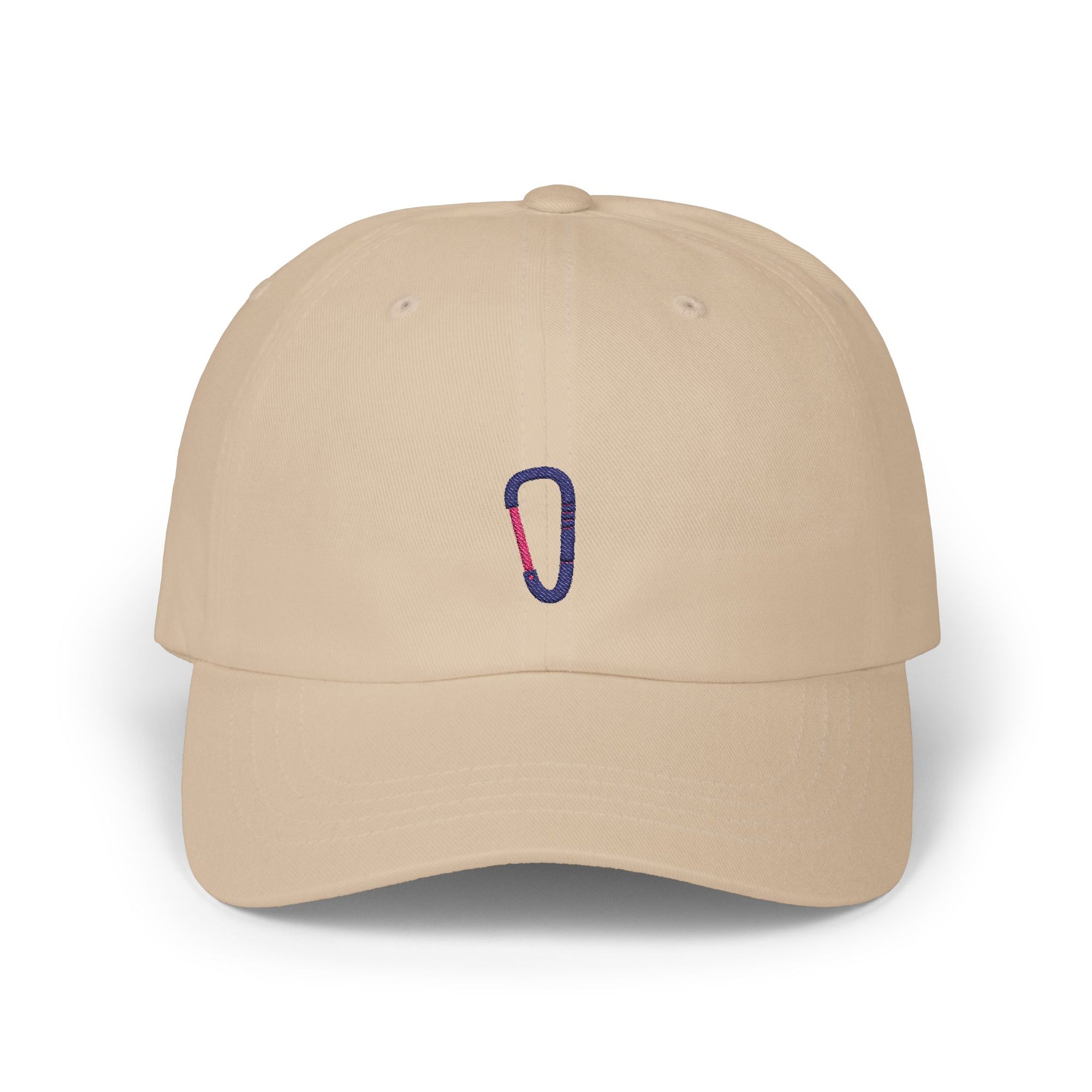 Embroidered carabiner cap