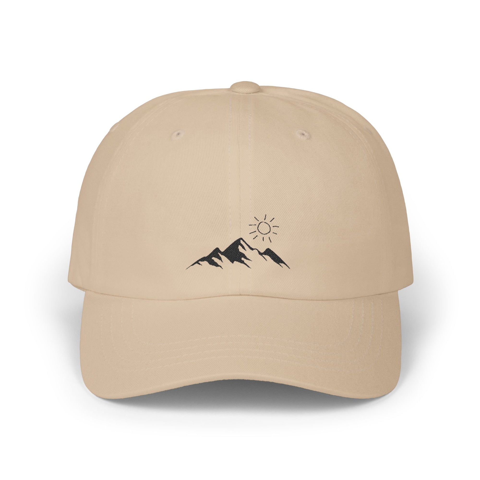 Embroidered mountains cap
