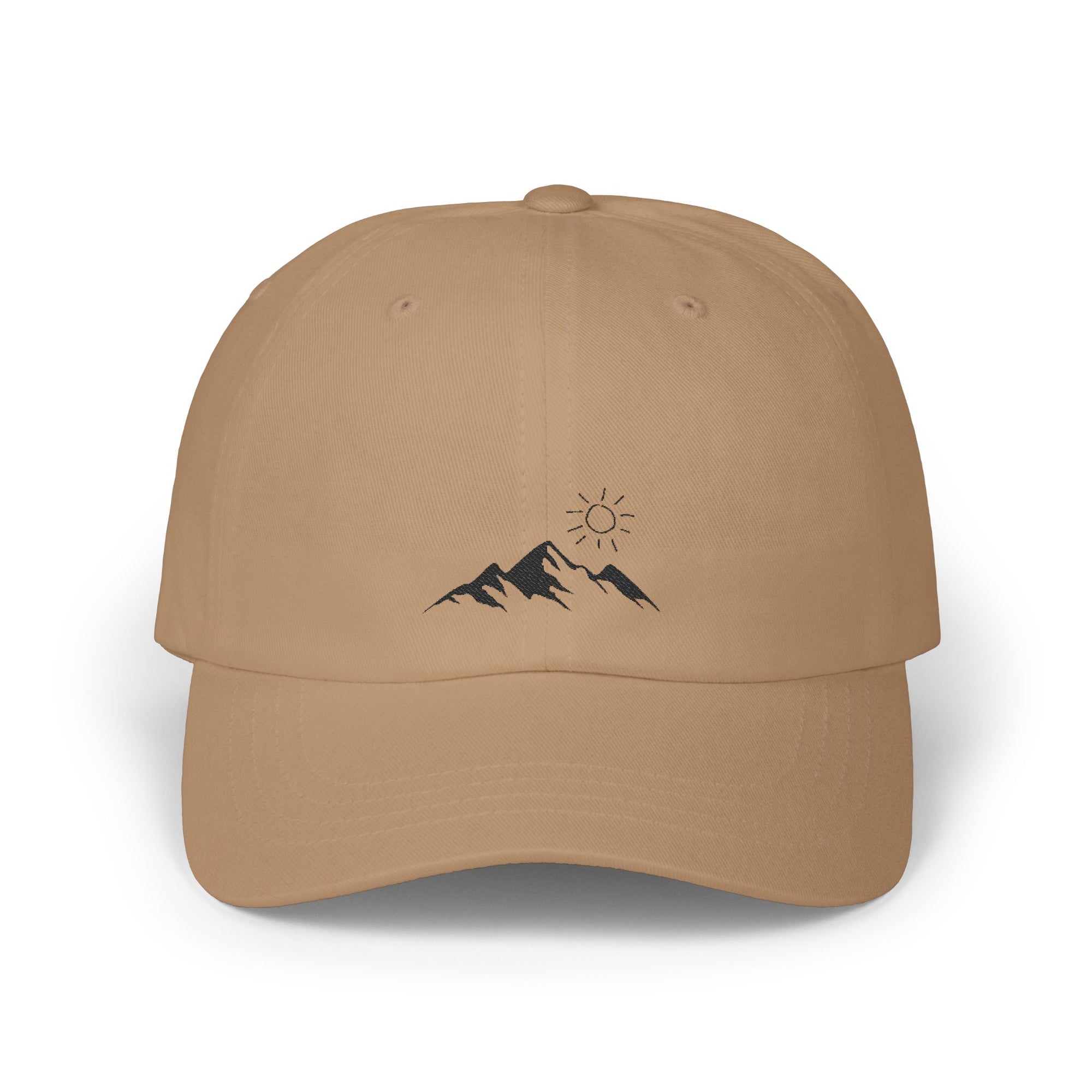 Embroidered mountains cap